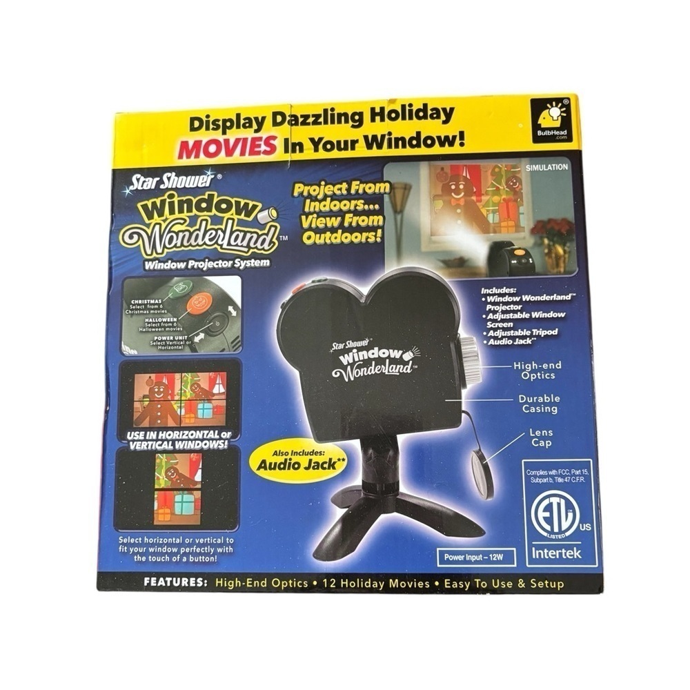 Star Shower Window Wonderland Window Projector 12 Holiday Movies Christmas Show